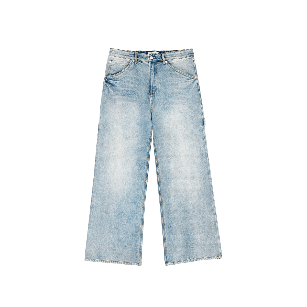 Blue JM Wide Leg Washed Denim – JOSHUA MOHAMED