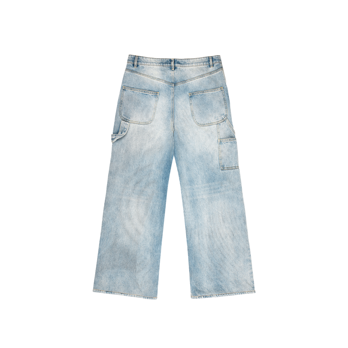 メンテス archive loose fit wide denim Blue JM Wide Leg Washed Denim – JOSHUA MOHAMED