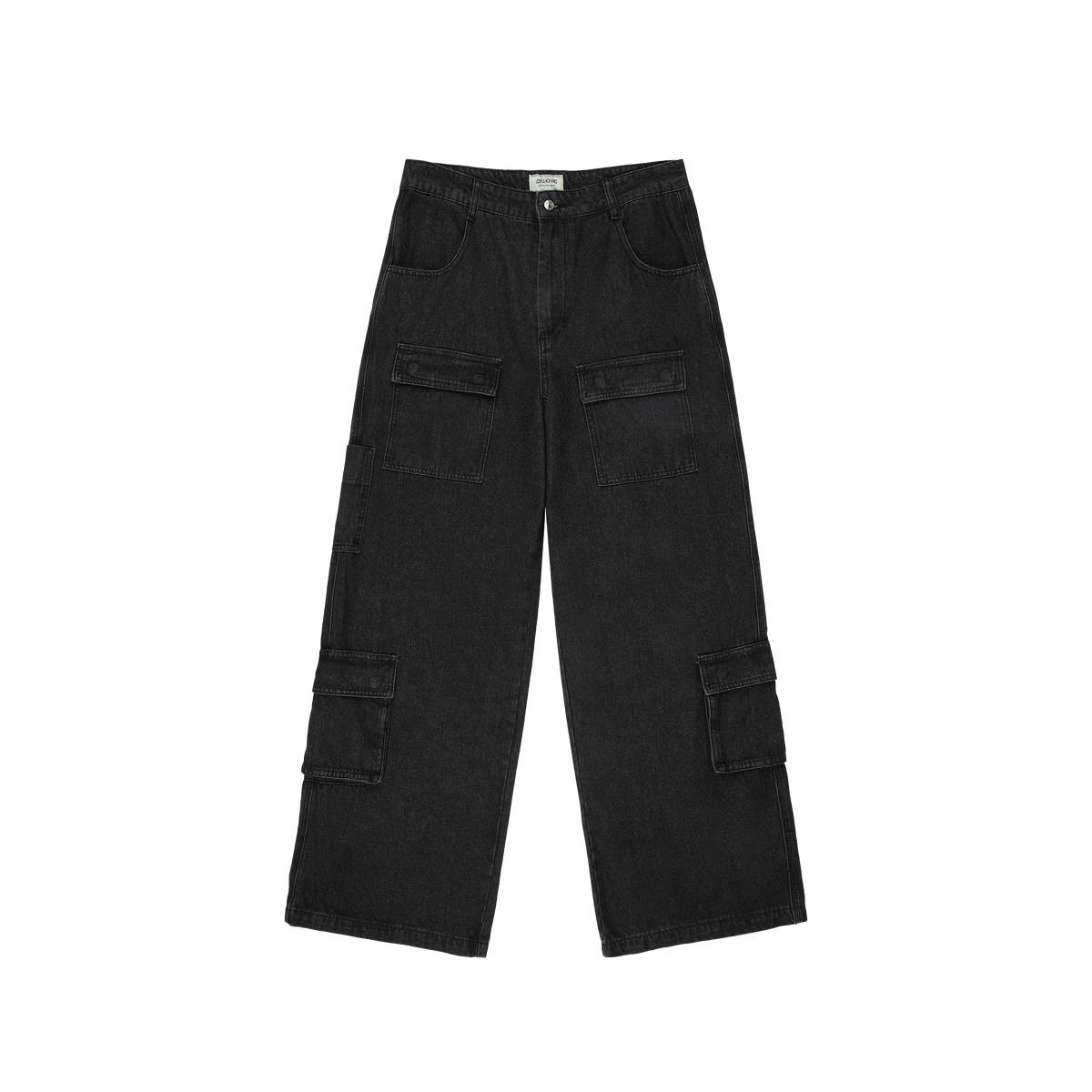 Black JM Wide Leg Denim Cargo Pants – JOSHUA MOHAMED