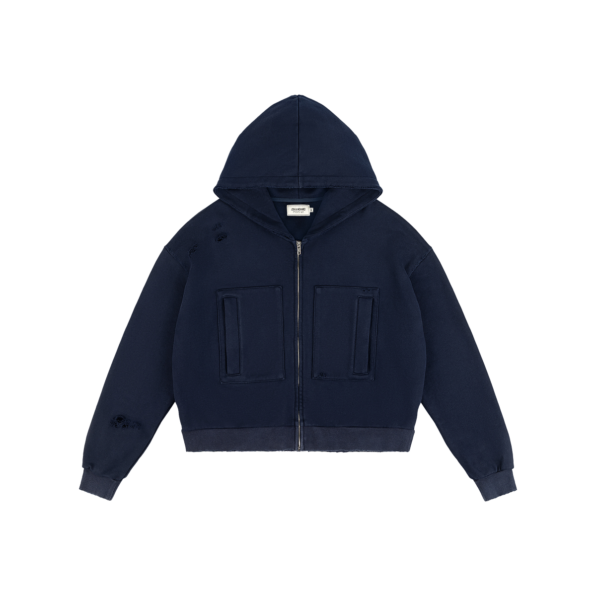 Navy Zip-up Hoodie – JOSHUA MOHAMED