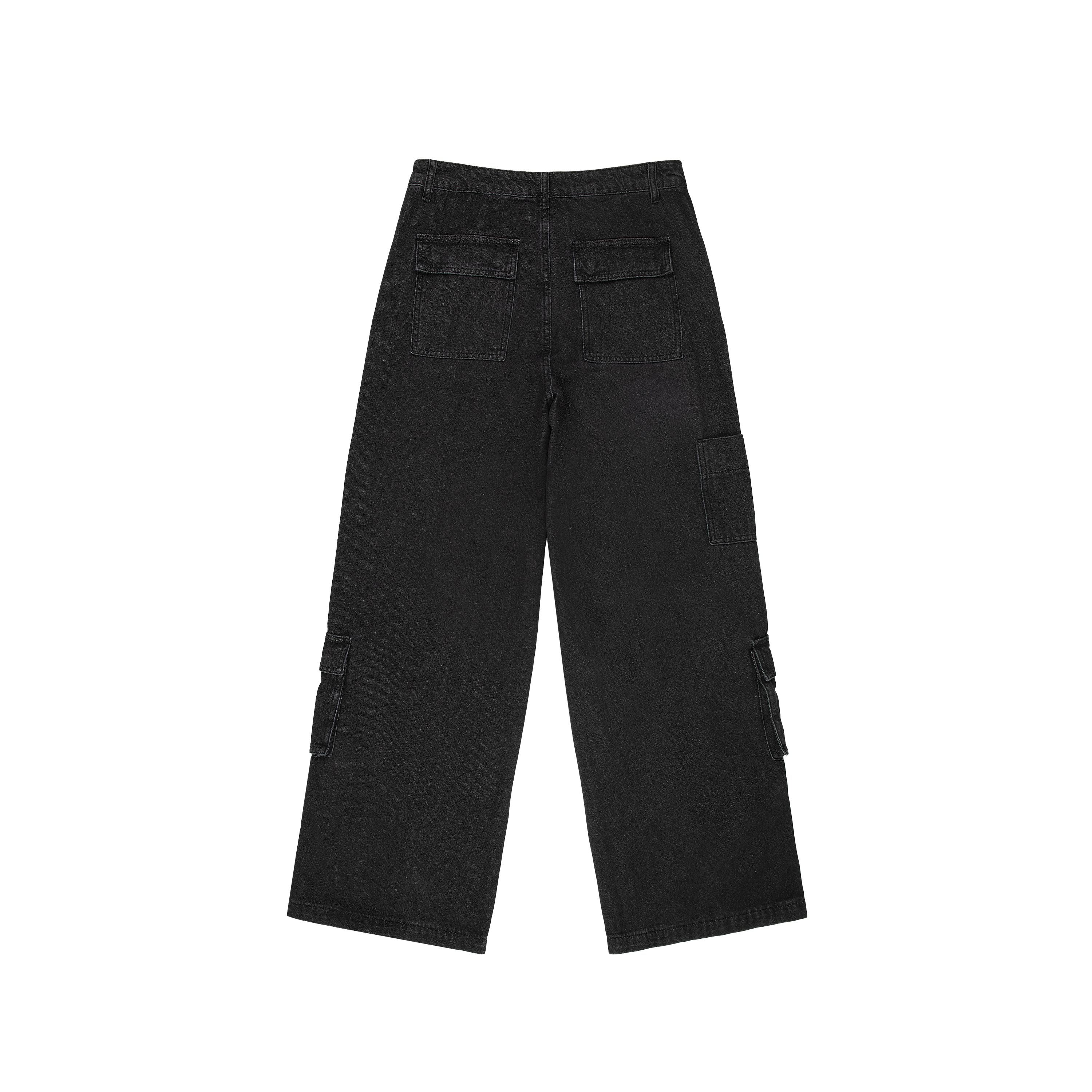 Black JM Wide Leg Denim Cargo Pants – JOSHUA MOHAMED