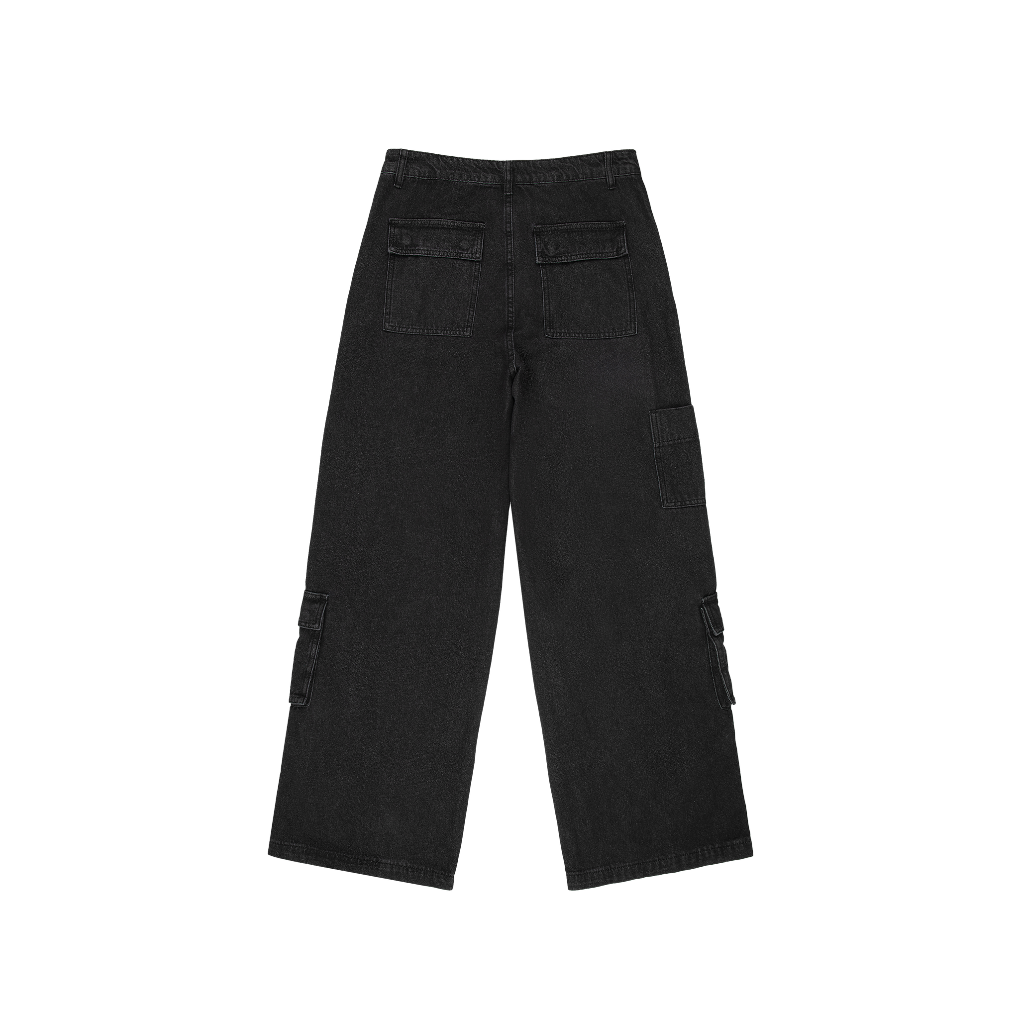 Black JM Wide Leg Denim Cargo Pants – JOSHUA MOHAMED
