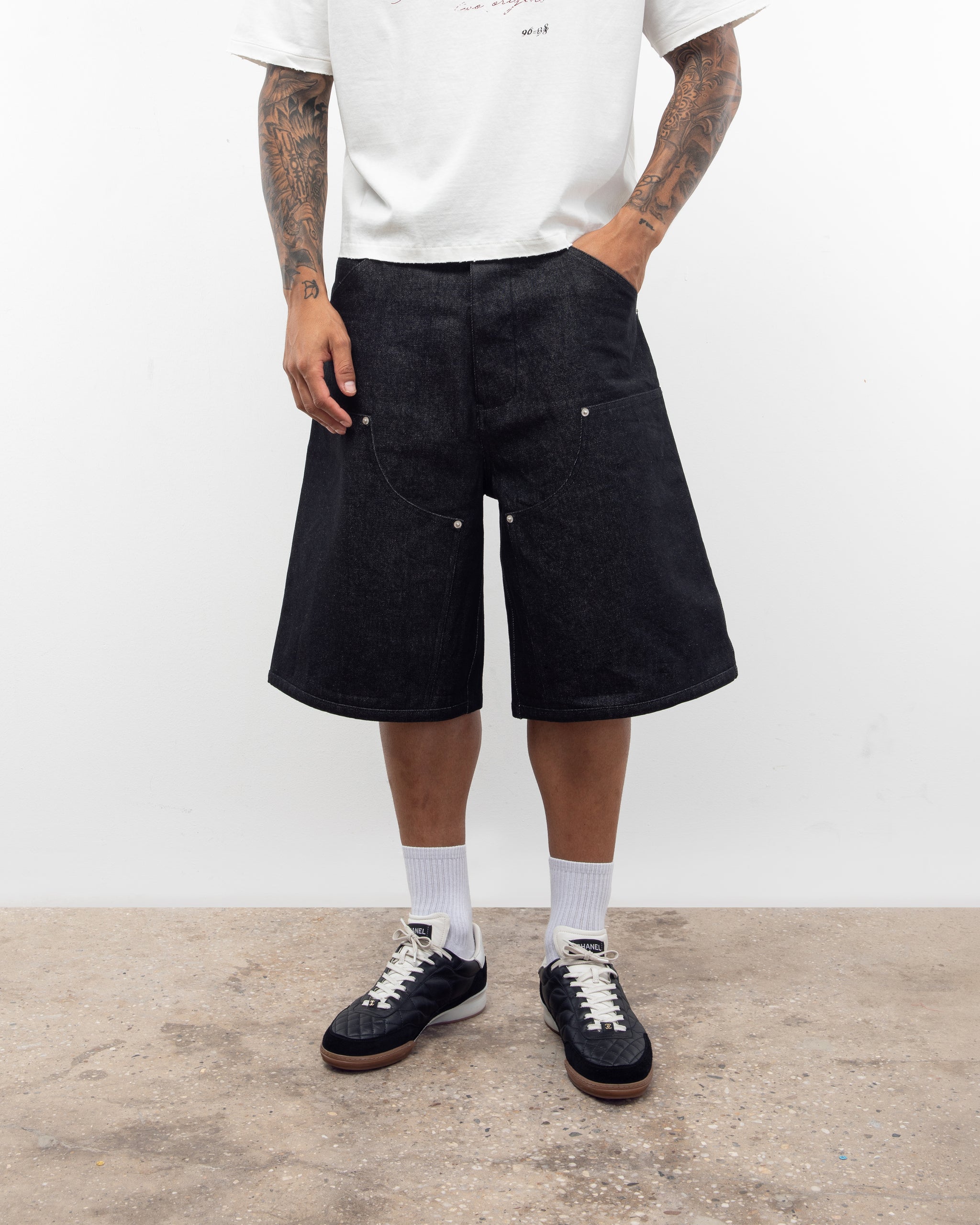 Black Raw Denim Shorts – JOSHUA MOHAMED