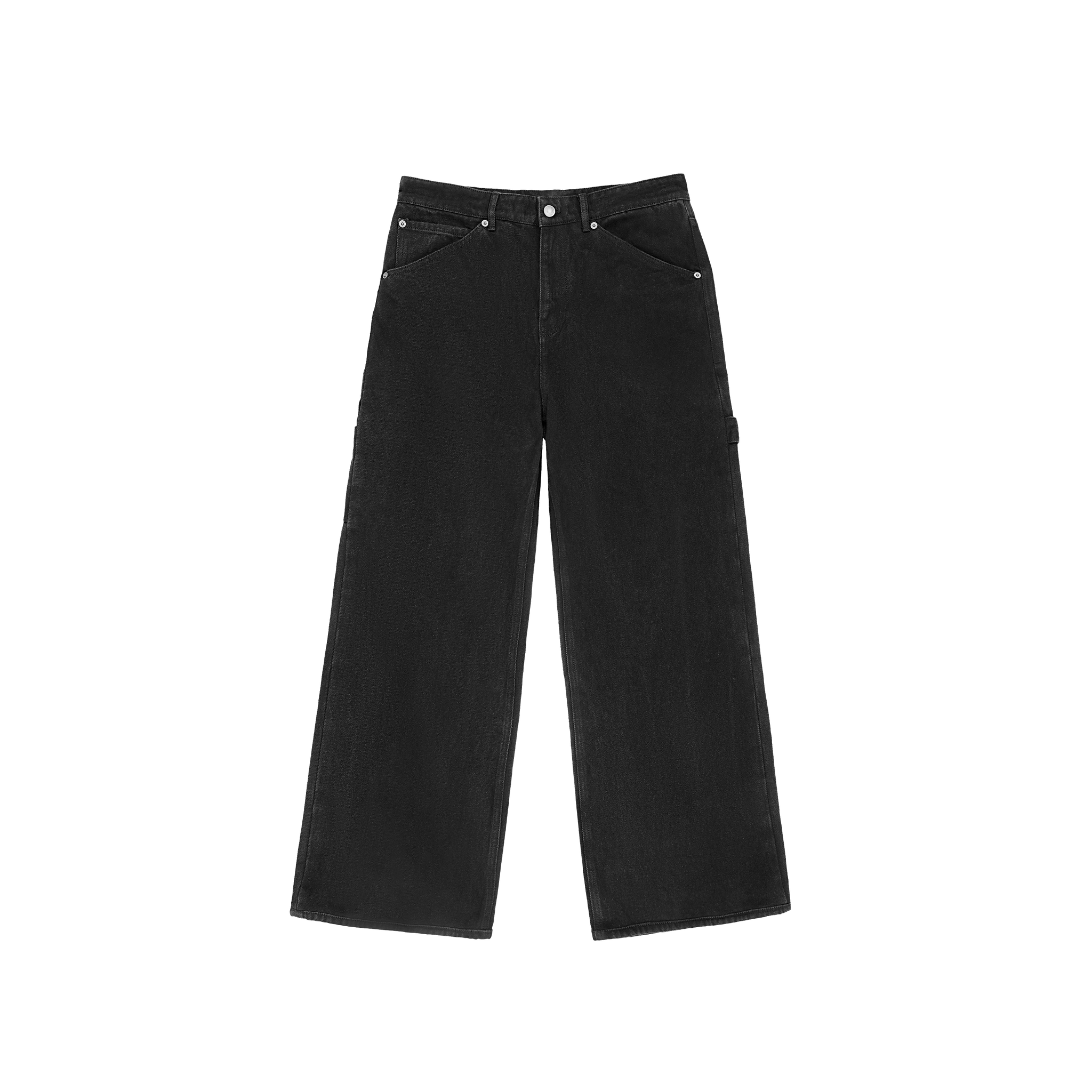 Black JM Wide Leg Washed Denim – JOSHUA MOHAMED