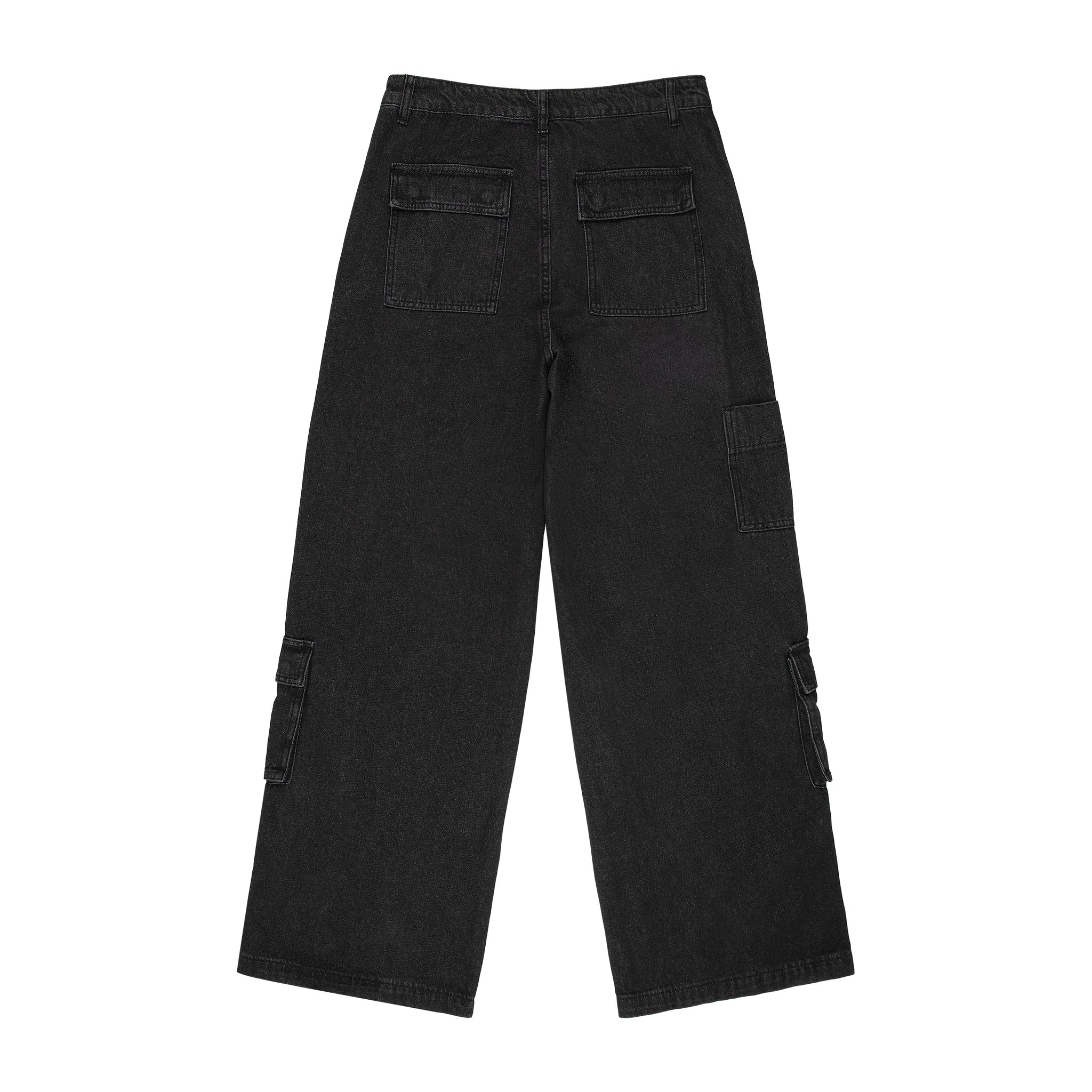【Anyone more】Mouni Black Denim Cargo Wide Pants Amazon.com: BILIKEYU Girls Streetwear Denim Cargo Pants High