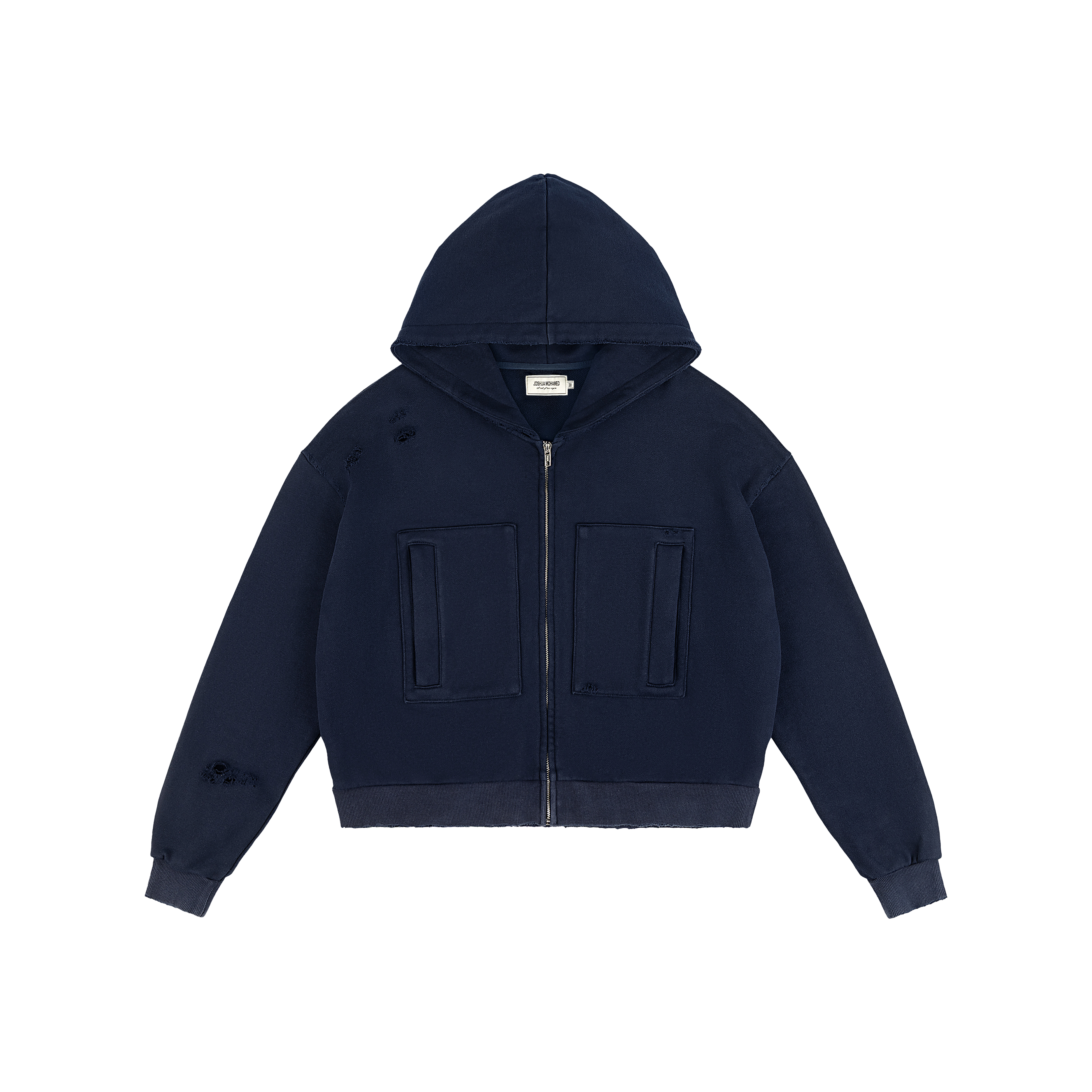 Navy Zip-up Hoodie – JOSHUA MOHAMED Navy Zip-up Hoodie – JOSHUA MOHAMED