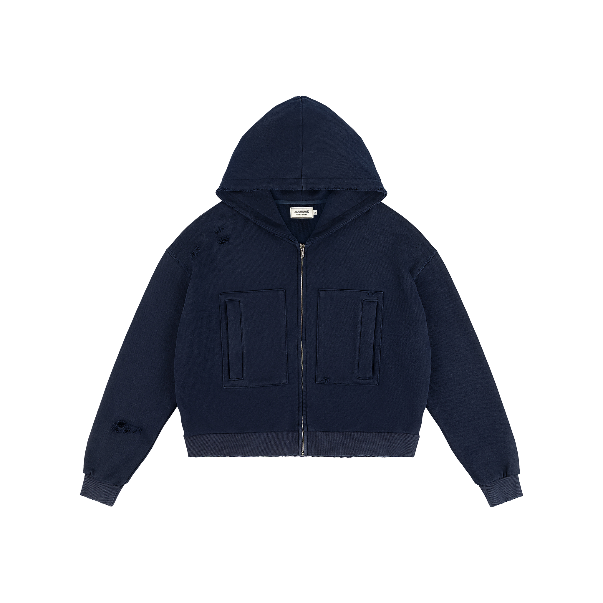Navy Zip-up Hoodie – JOSHUA MOHAMED