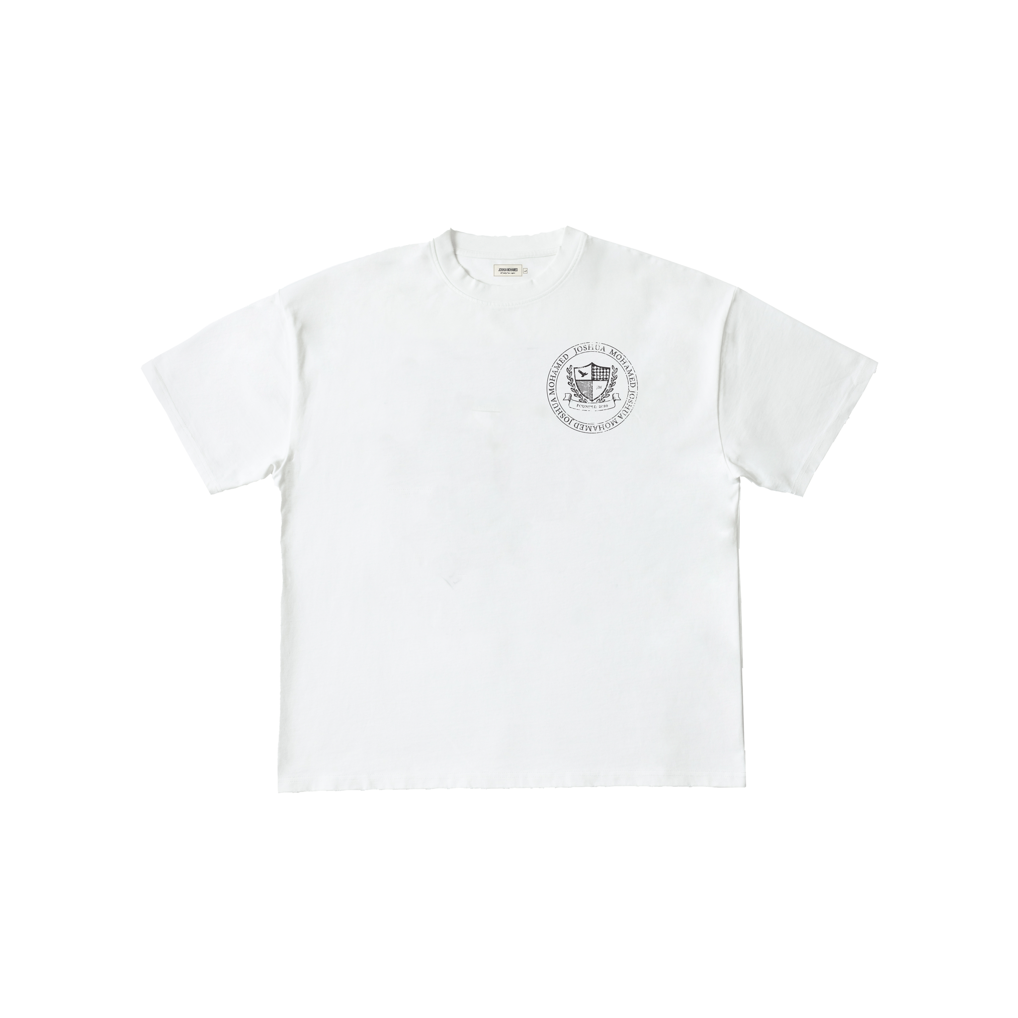 Crest Logo T-shirt in White – JOSHUA MOHAMED