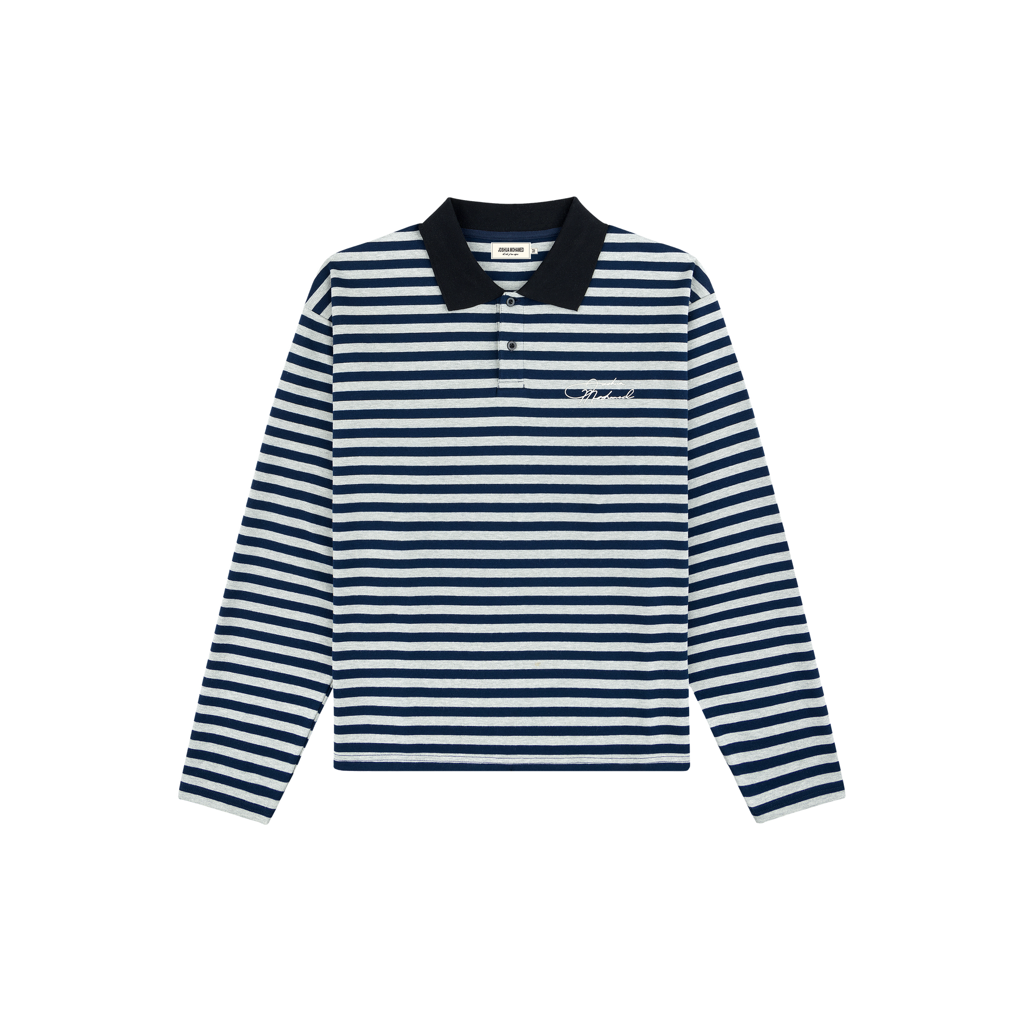 Grey Striped Polo Shirt – JOSHUA MOHAMED