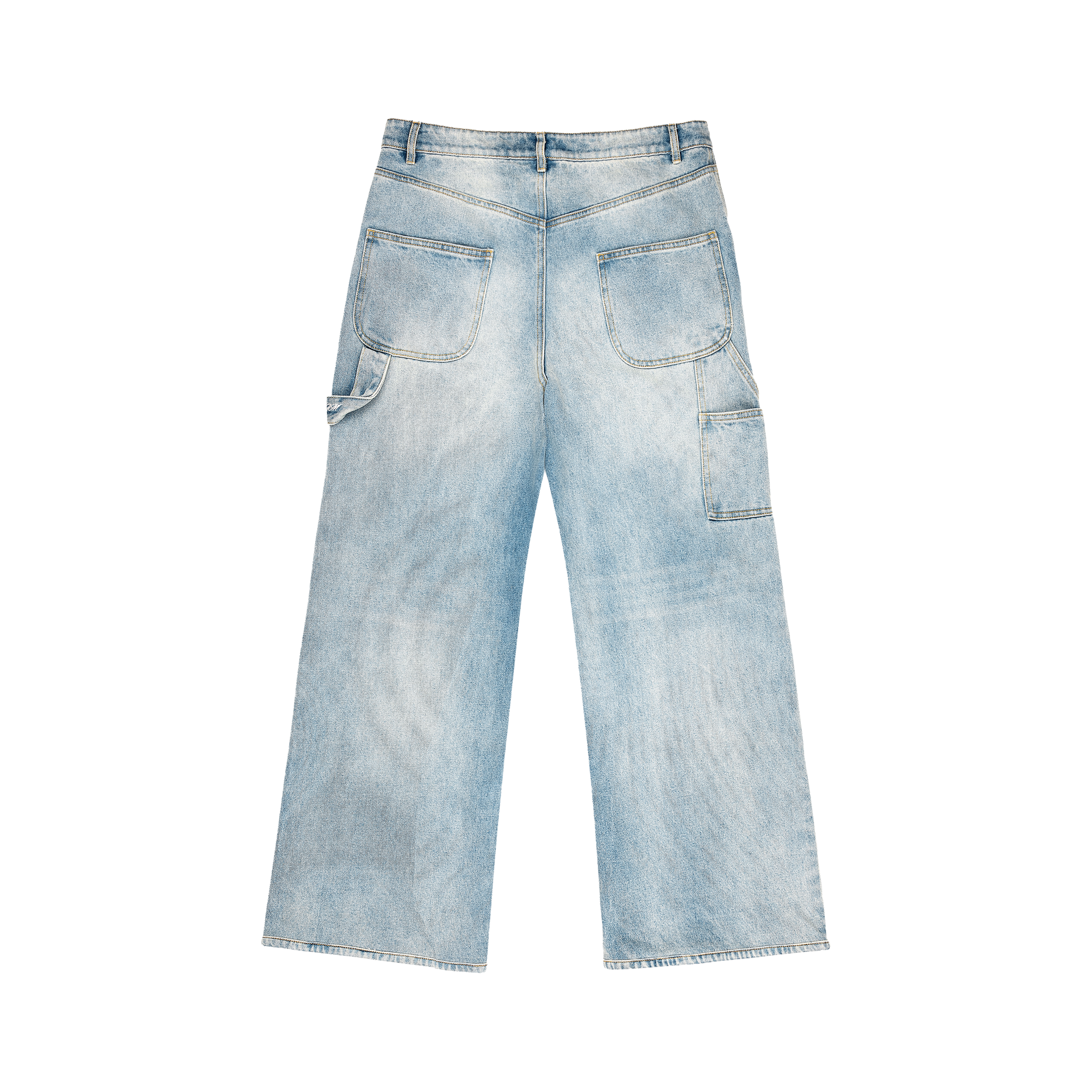 Blue JM Wide Leg Washed Denim – JOSHUA MOHAMED