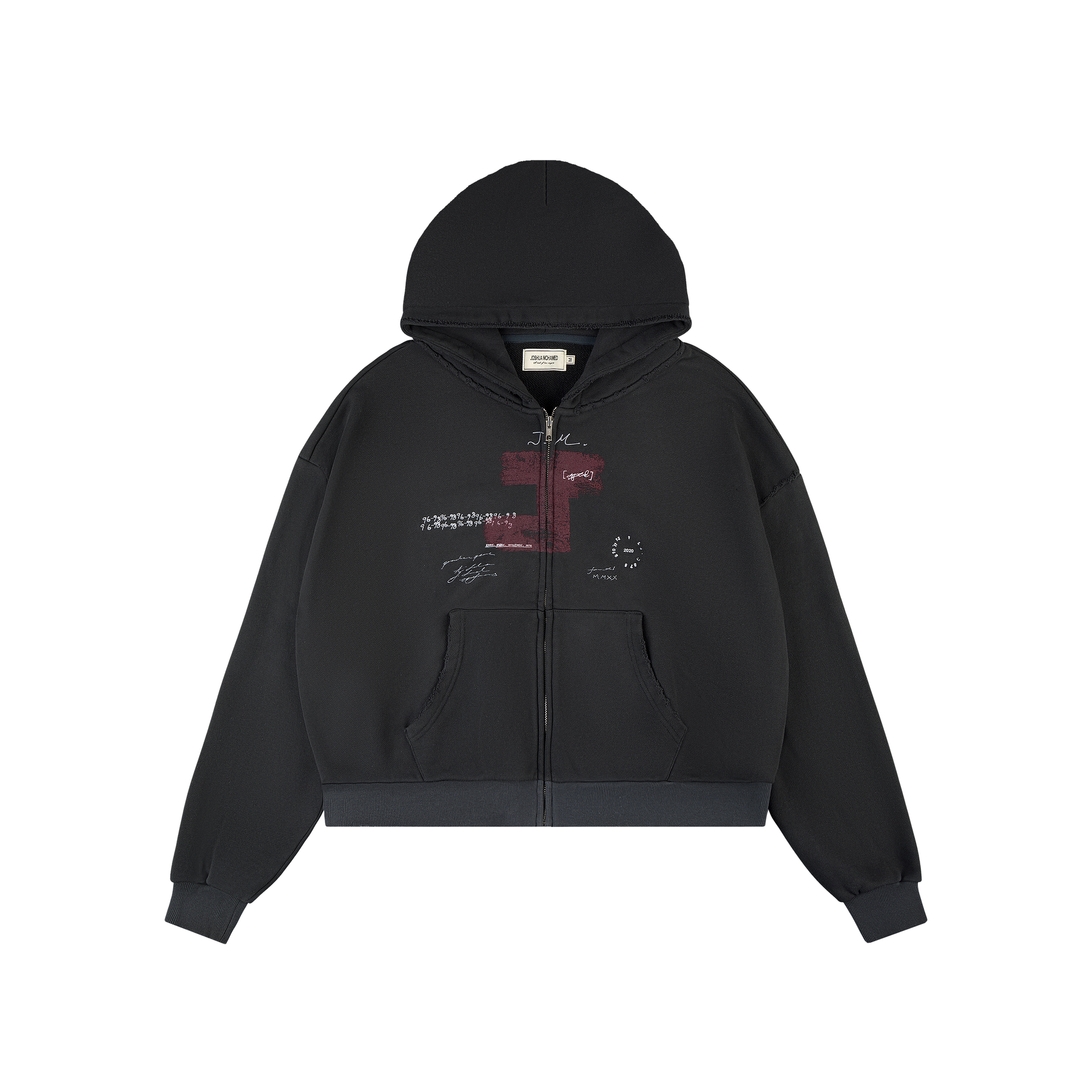 Vintage Print Zip-up Hoodie – JOSHUA MOHAMED