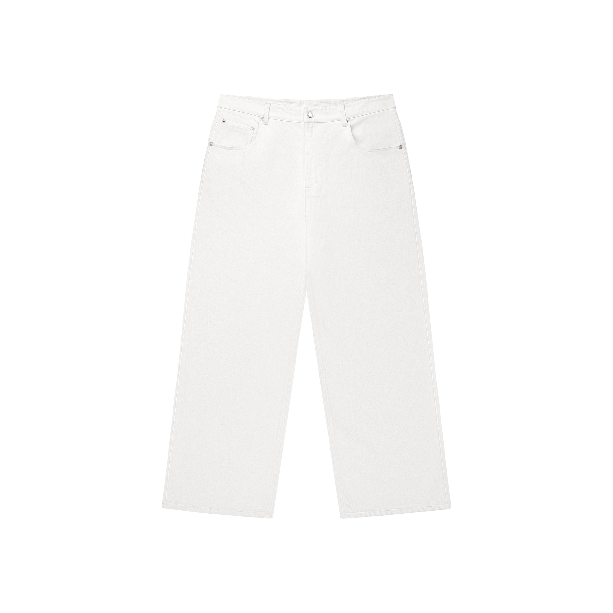 White JM Wide Leg Denim – JOSHUA MOHAMED