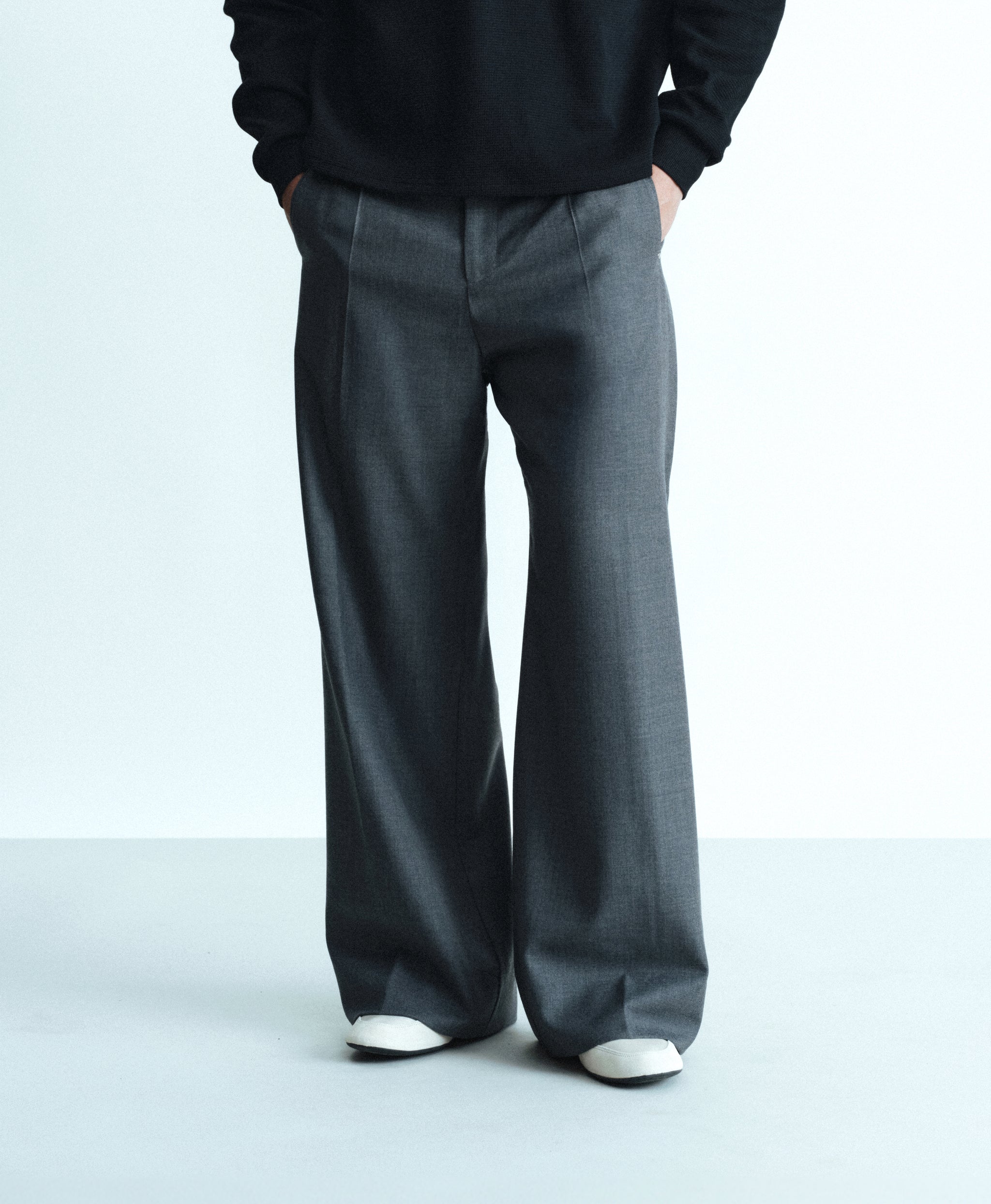 Grey Wool Pleat Pants – JOSHUA MOHAMED